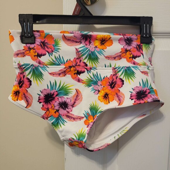 PINK Floral Swim Bottoms - Picture 1 of 2